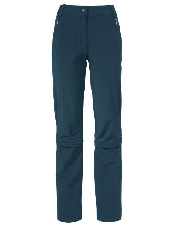 VAUDE Women's Farley Stretch Capri T-Zip Pants III dark sea Gr&ouml;&szlig; 34