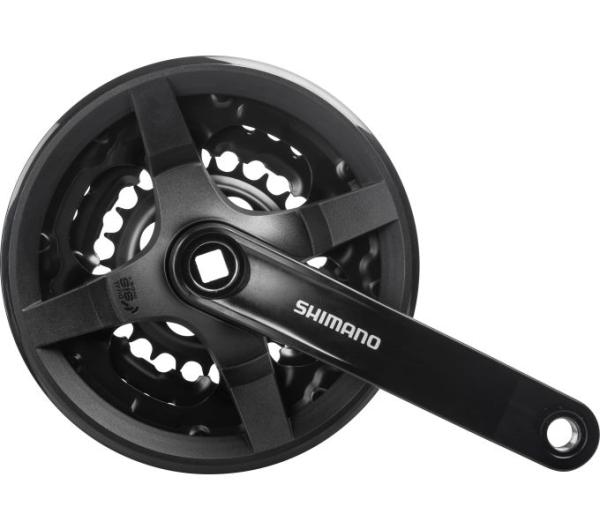 SHIMANO Kurbelgarnitur TOURNEY FC-TY301 6-fach/7-fach/8-fach 150 mm 42-34-24 Z&auml;hne