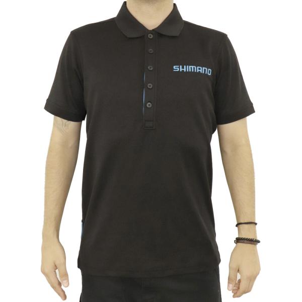 SHIMANO SHIMANO WORKSHOP POLO BLACK, L 50% PES/50% COTTON