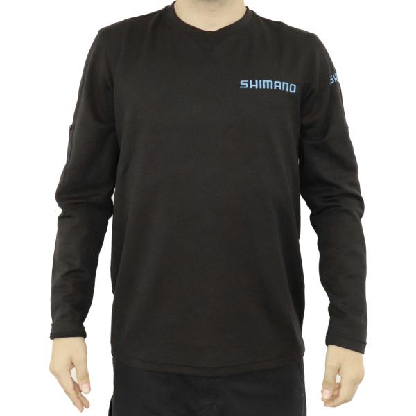 SHIMANO SHIMANO WORKSHOP LONGSLEEVE BLACK, L 50% PES/50% COTTON