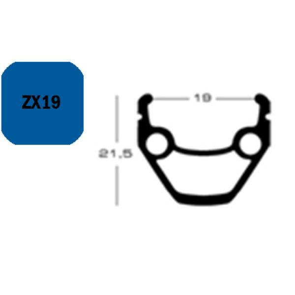 Exal FELGE ZX 19, 28" 32L SCHW 19-622 VL:6,5MM EINFACHOESEN