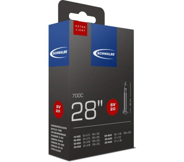 Schwalbe SCHWALBE SCHLAUCH SV20 EXTRA LIGHT 18/25-622/630 40mm